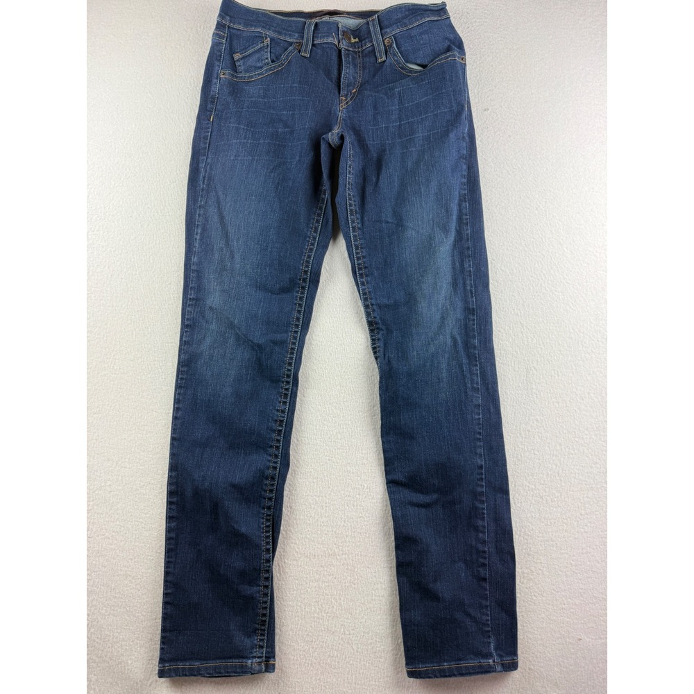 Levis 528 Curvy Cut Jeans Womens 7M Dark Wash Slim Straight Mid Rise Blue Denim